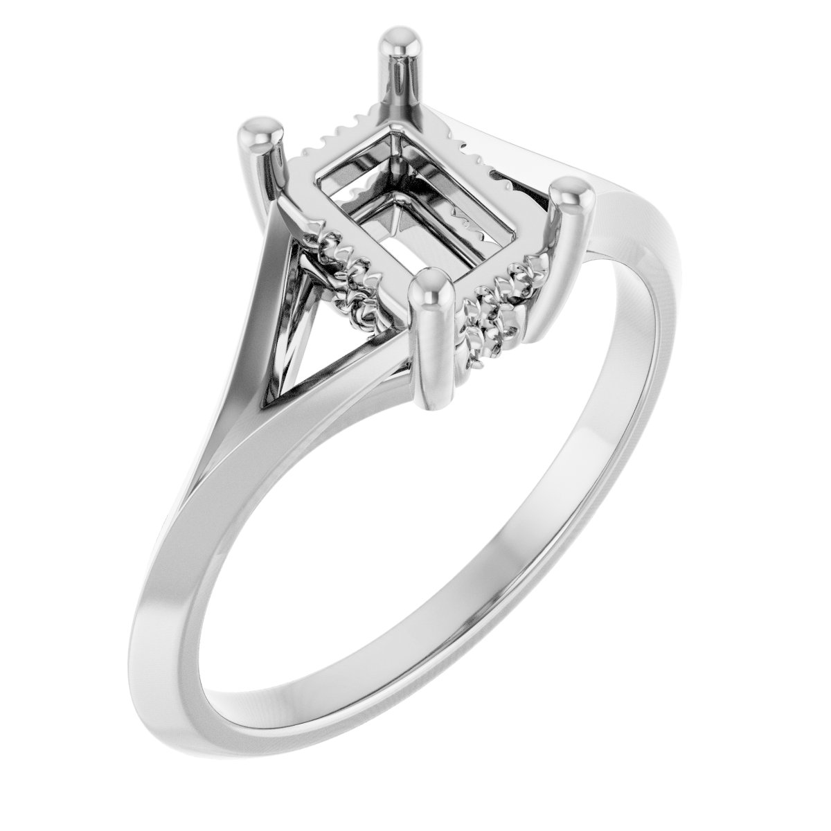 Hidden Halo-Style Engagement Ring