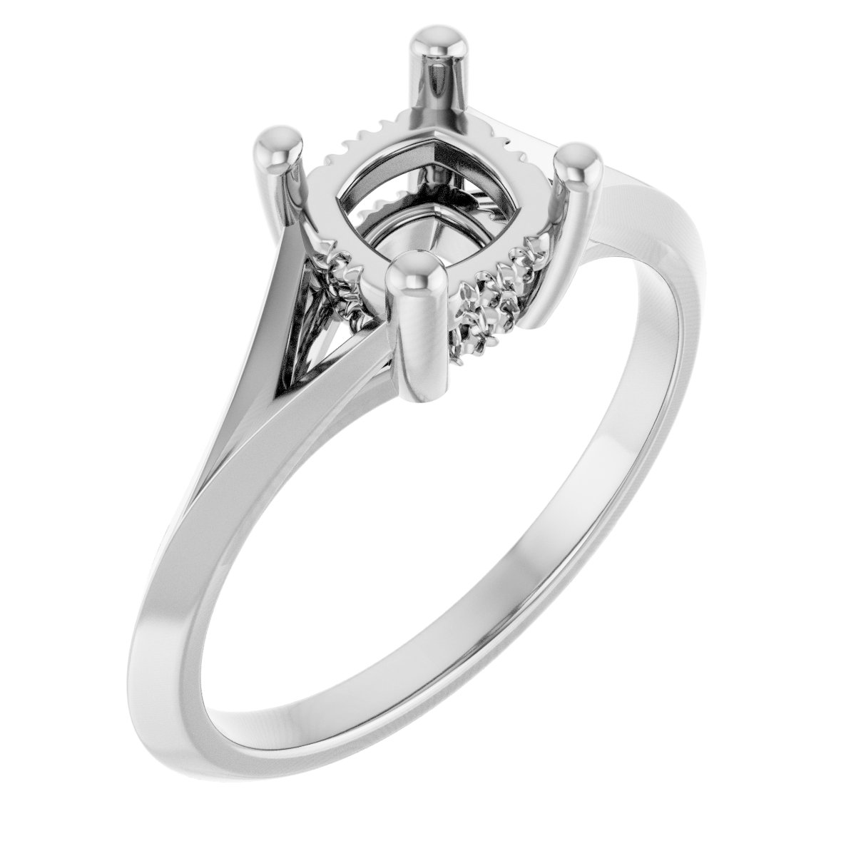 Hidden Halo-Style Engagement Ring