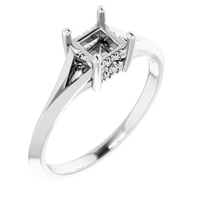 Hidden Halo-Style Engagement Ring