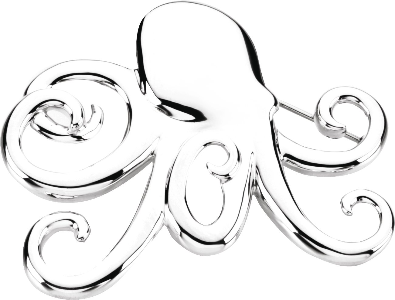 Sterling Silver Octopus Brooch or Pendant