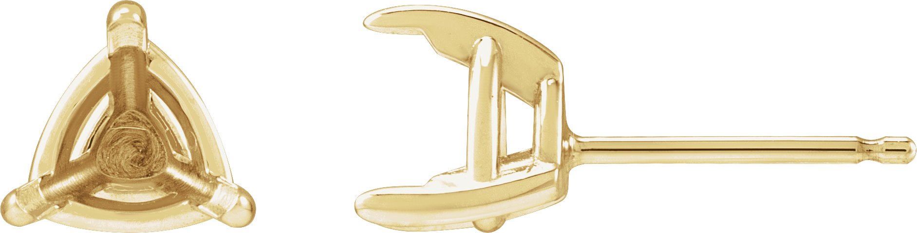 Trillion 3-Prong Claw Earrings