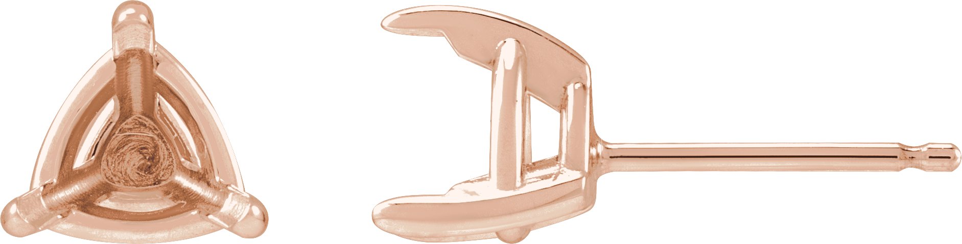 Trillion 3-Prong Claw Earrings