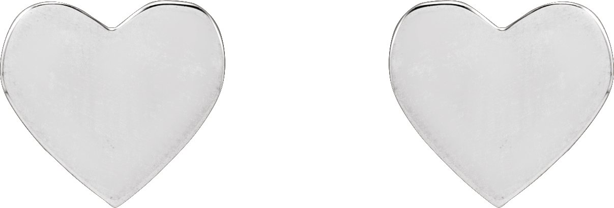 6 mm Engravable Heart Earring view 2