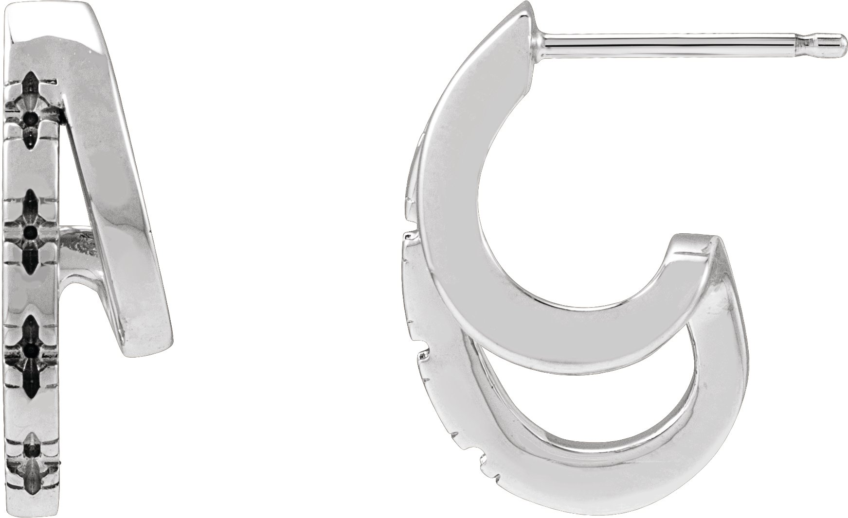 Accented Double Hoop Earrings