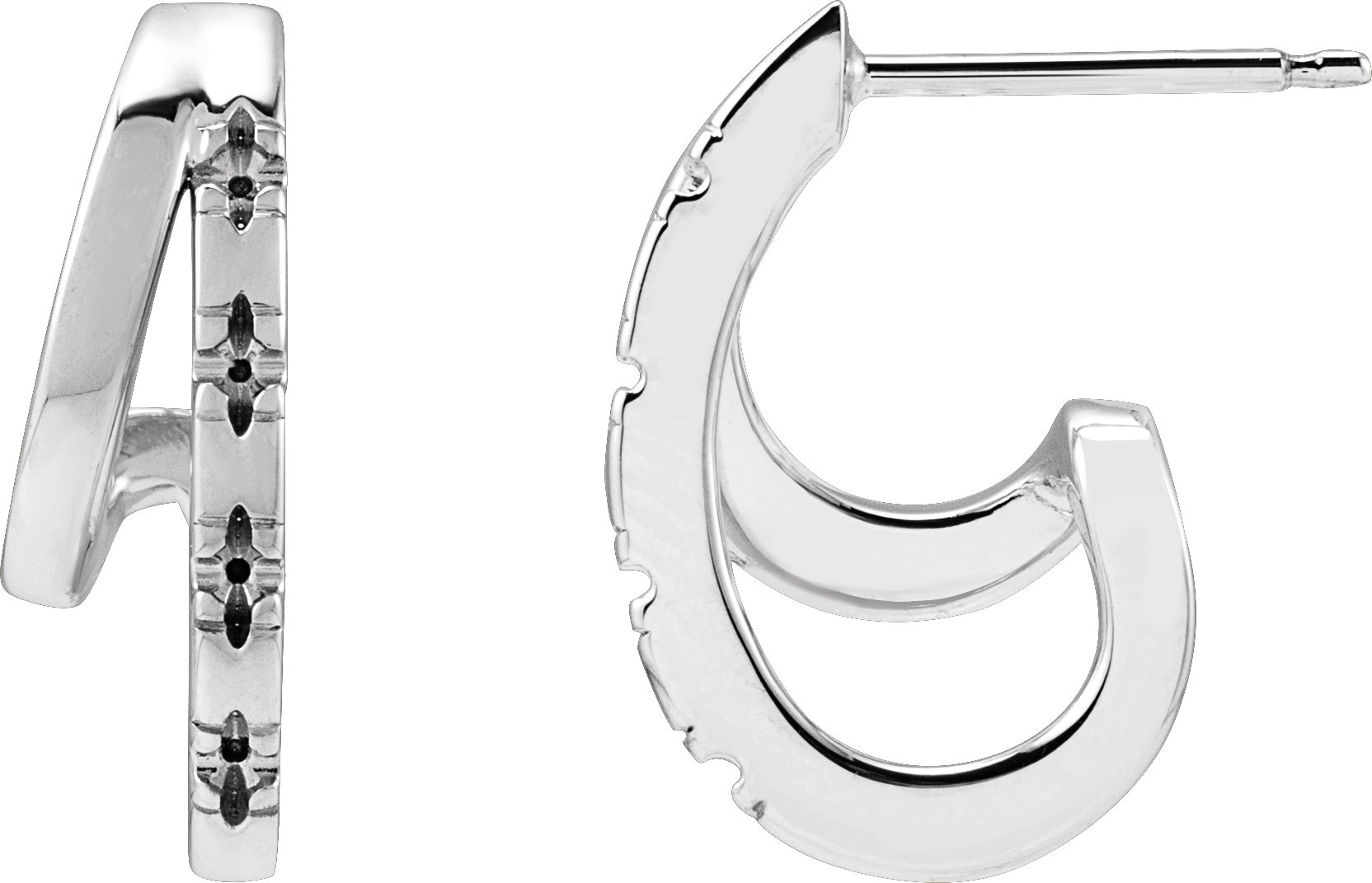 Accented Double Hoop Earrings