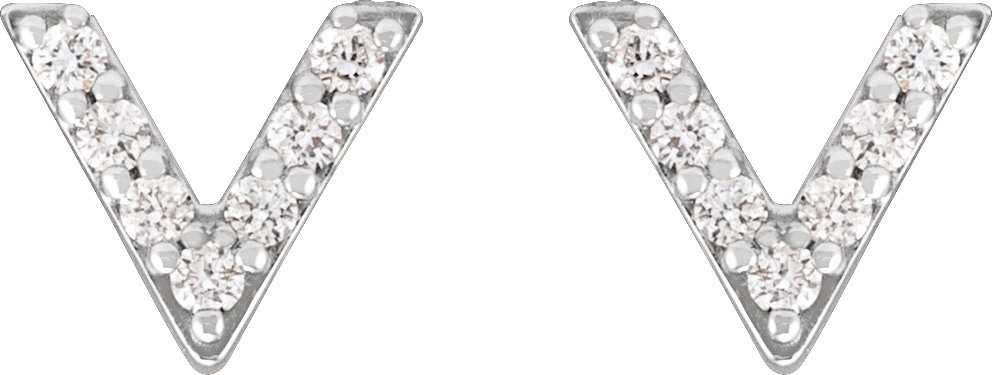 Alternative view of Accented V Earrings