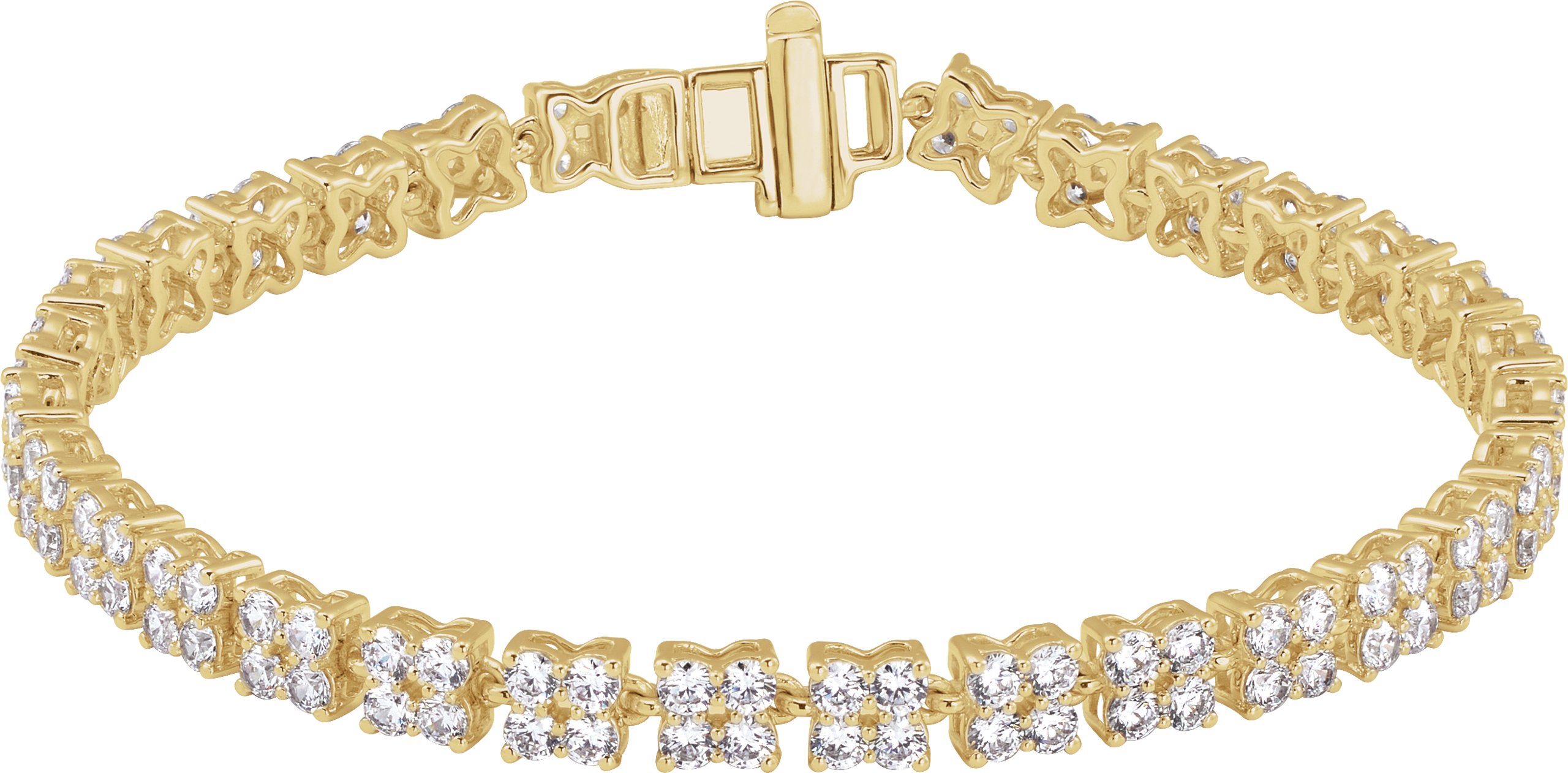 14K Yellow 5 1/3 CTW Lab-Grown Diamond Line 7 1/4" Bracelet