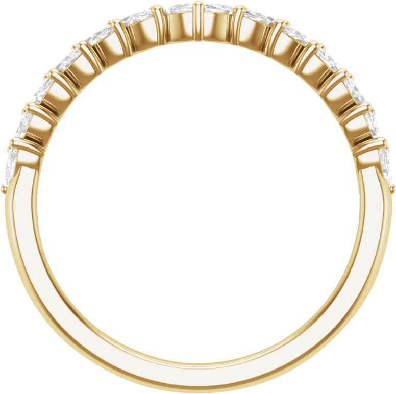 Alternative view of 3/8 CTW Natural Diamond Contour Band – 14K Yellow Gold