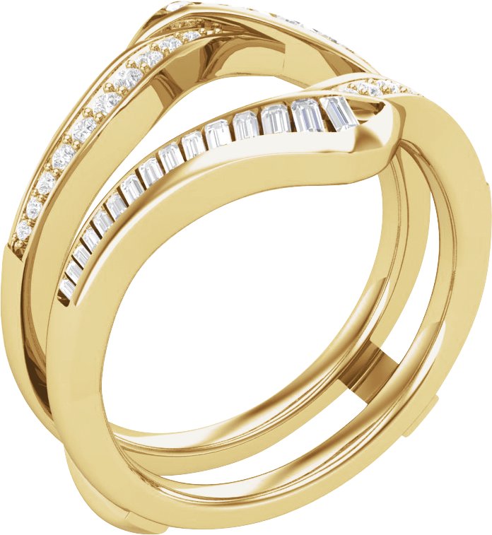 5/8 CTW Natural Diamond Ring Guard – 14K Yellow Gold