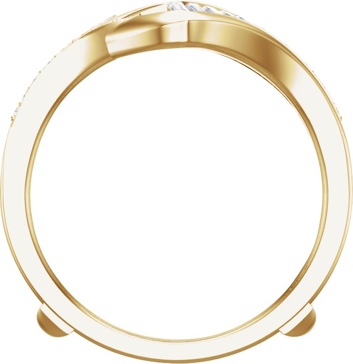 Alternative view of 5/8 CTW Natural Diamond Ring Guard – 14K Yellow Gold