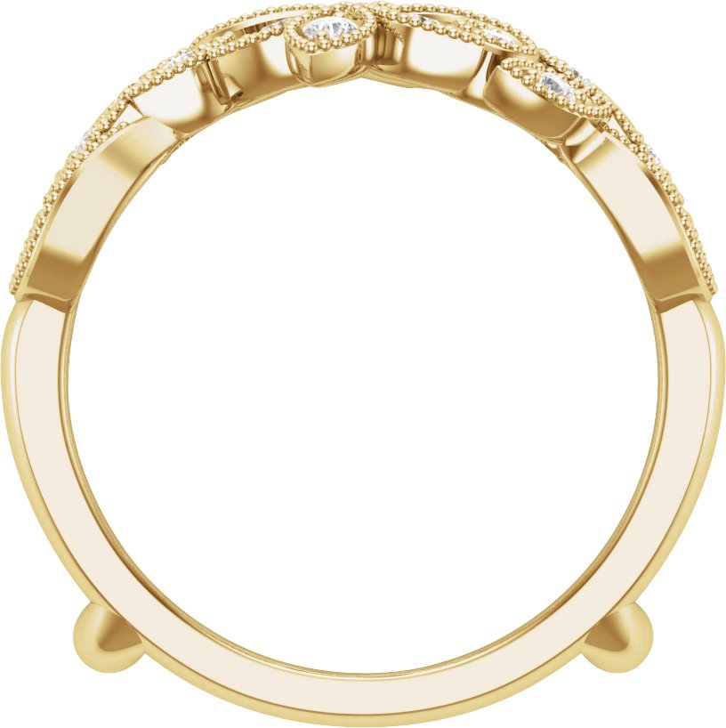 Alternative view of 1/3 CTW Natural Diamond Ring Guard – 14K Yellow Gold