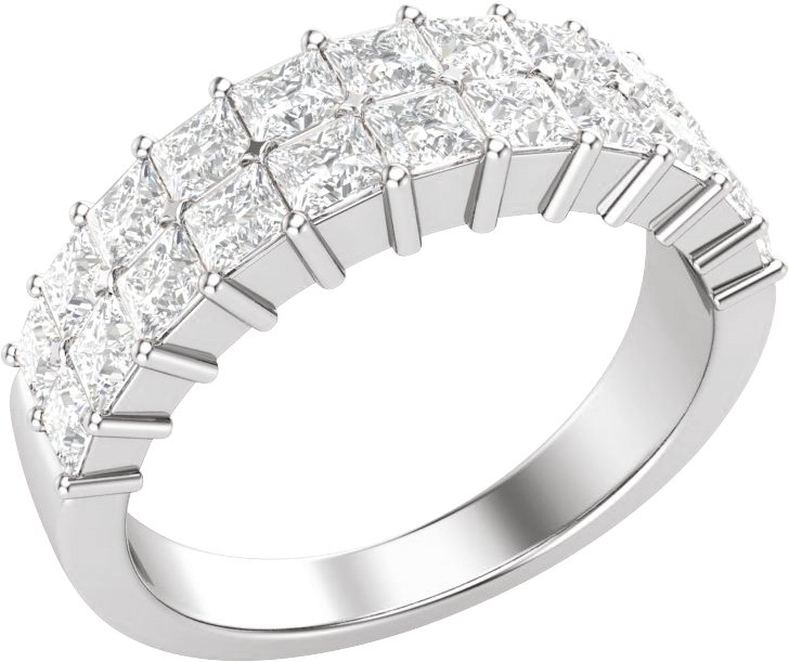 14K White 2 CTW Lab-Grown Diamond Anniversary Band