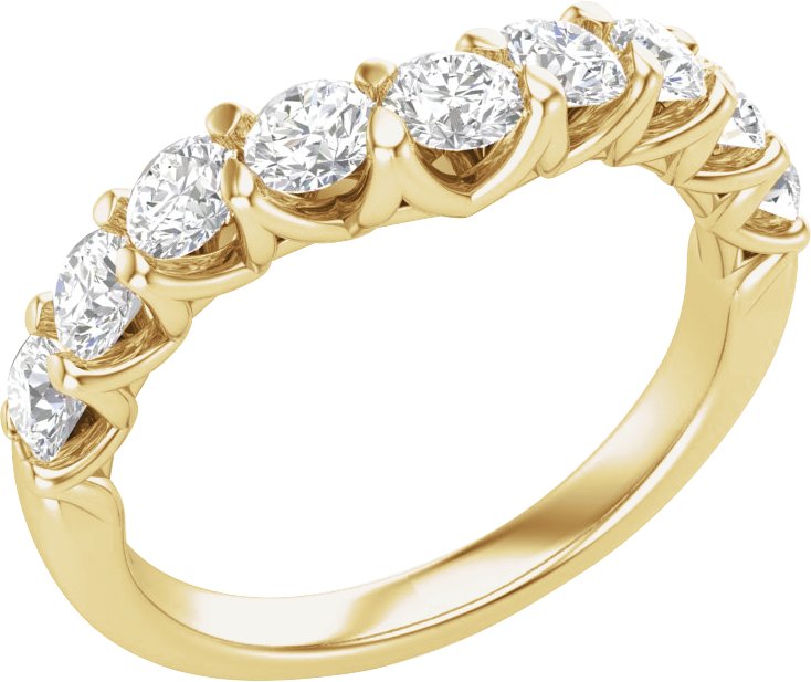 1 CTW Lab-Grown Diamond Contour Band – 14K Yellow Gold
