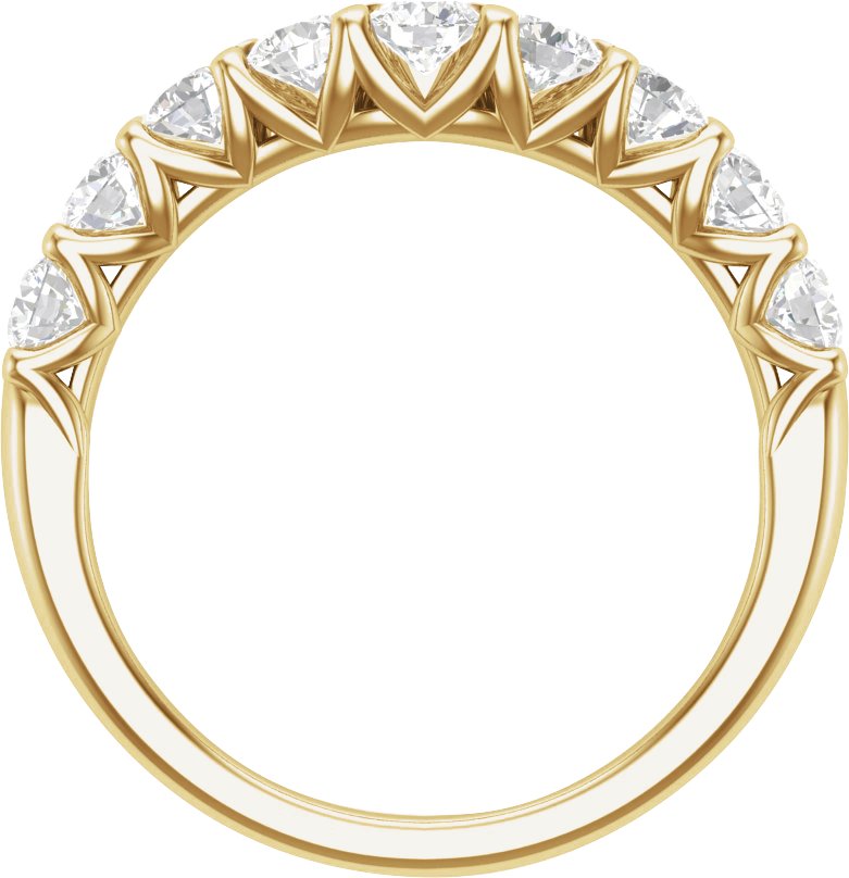Alternative view of 1 CTW Lab-Grown Diamond Contour Band – 14K Yellow Gold