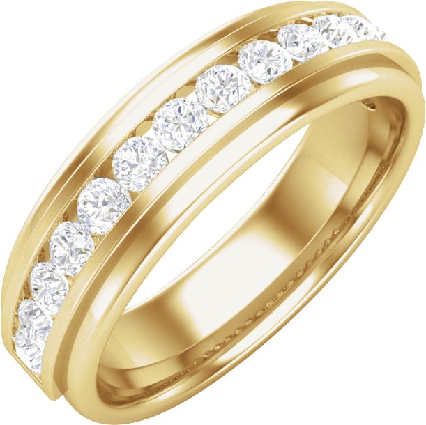 1/2 CTW Lab-Grown Diamond Channel-Set Band – 14K Yellow Gold