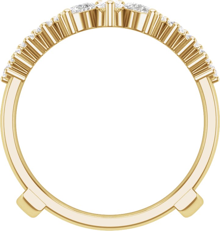 Alternative view of 1 CTW Lab-Grown Diamond Ring Guard – 14K Yellow Gold