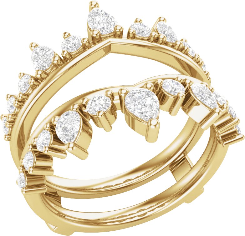 1 CTW Lab-Grown Diamond Ring Guard – 14K Yellow Gold