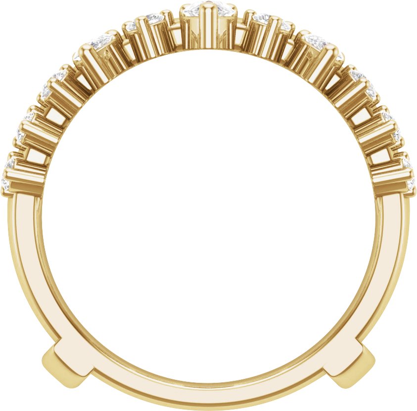 Alternative view of 1 CTW Lab-Grown Diamond Ring Guard – 14K Yellow Gold