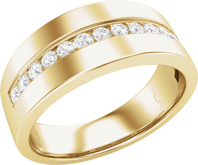 1/2 CTW Lab-Grown Diamond Channel-Set Band – 14K Yellow Gold