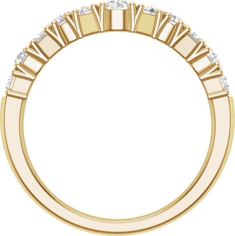 Alternative view of 1 CTW Lab-Grown Diamond Contour Band – 14K Yellow Gold