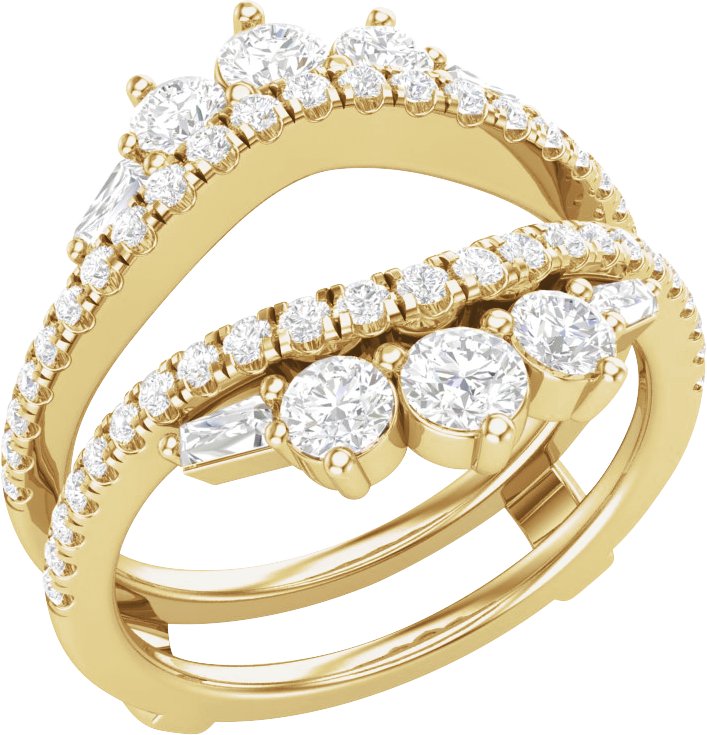 1 1/5 CTW Lab-Grown Diamond Ring Guard – 14K Yellow Gold