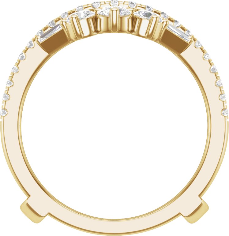 Alternative view of 1 1/5 CTW Lab-Grown Diamond Ring Guard – 14K Yellow Gold