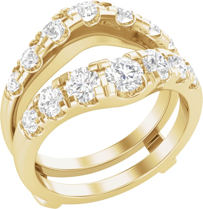 1 1/2 CTW Lab-Grown Diamond Ring Guard – 14K Yellow Gold