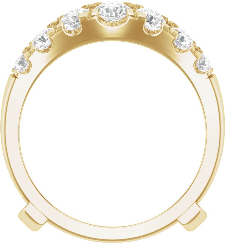 Alternative view of 1 1/2 CTW Lab-Grown Diamond Ring Guard – 14K Yellow Gold