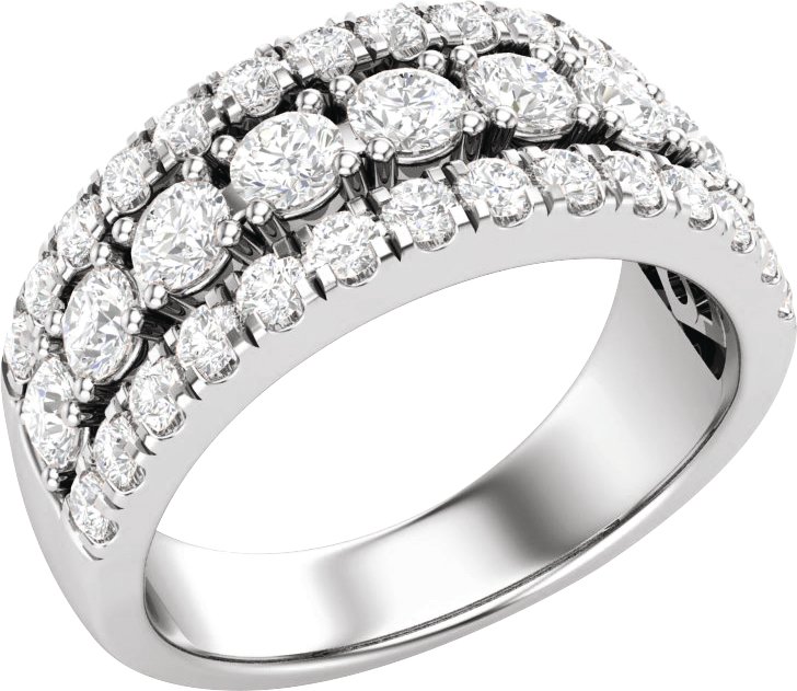 14K White 1 1/2 CTW Lab-Grown Diamond Anniversary Band