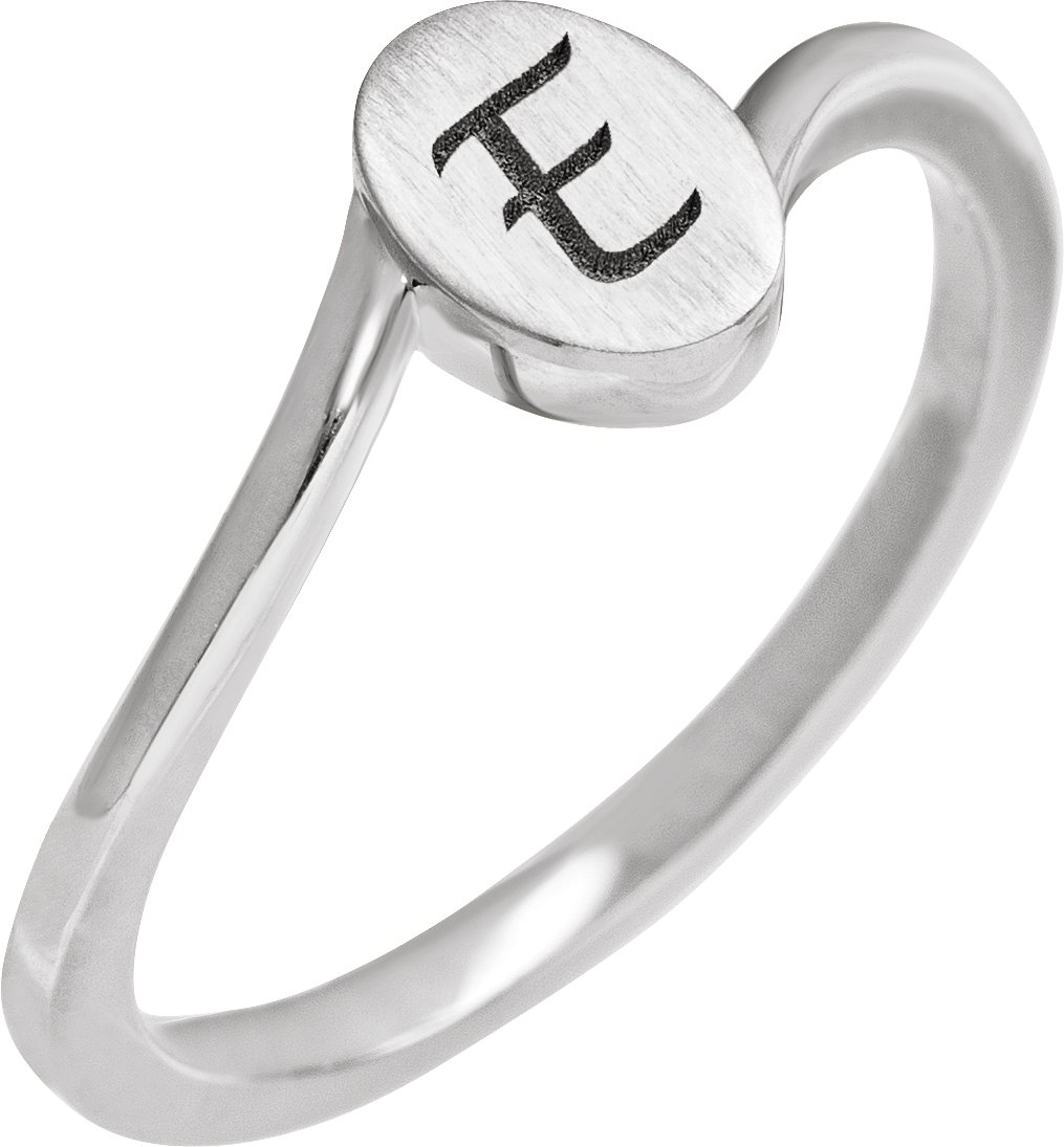 Sterling Silver Engravable Oval Signet Ring