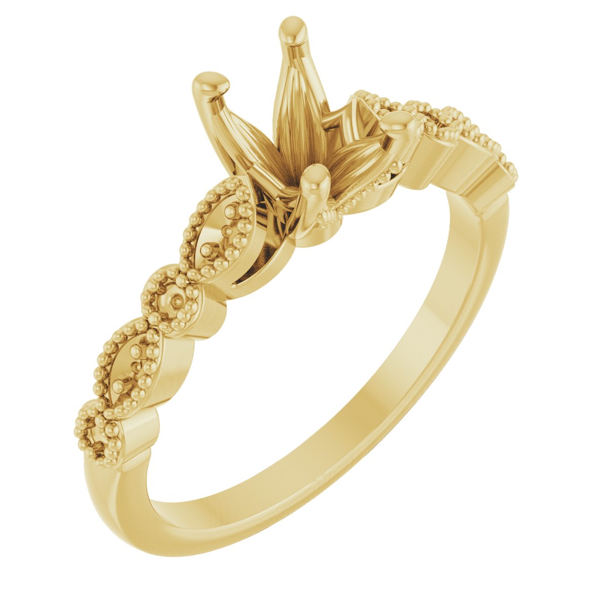 Accented Vintage-Inspired Engagement Ring or Band