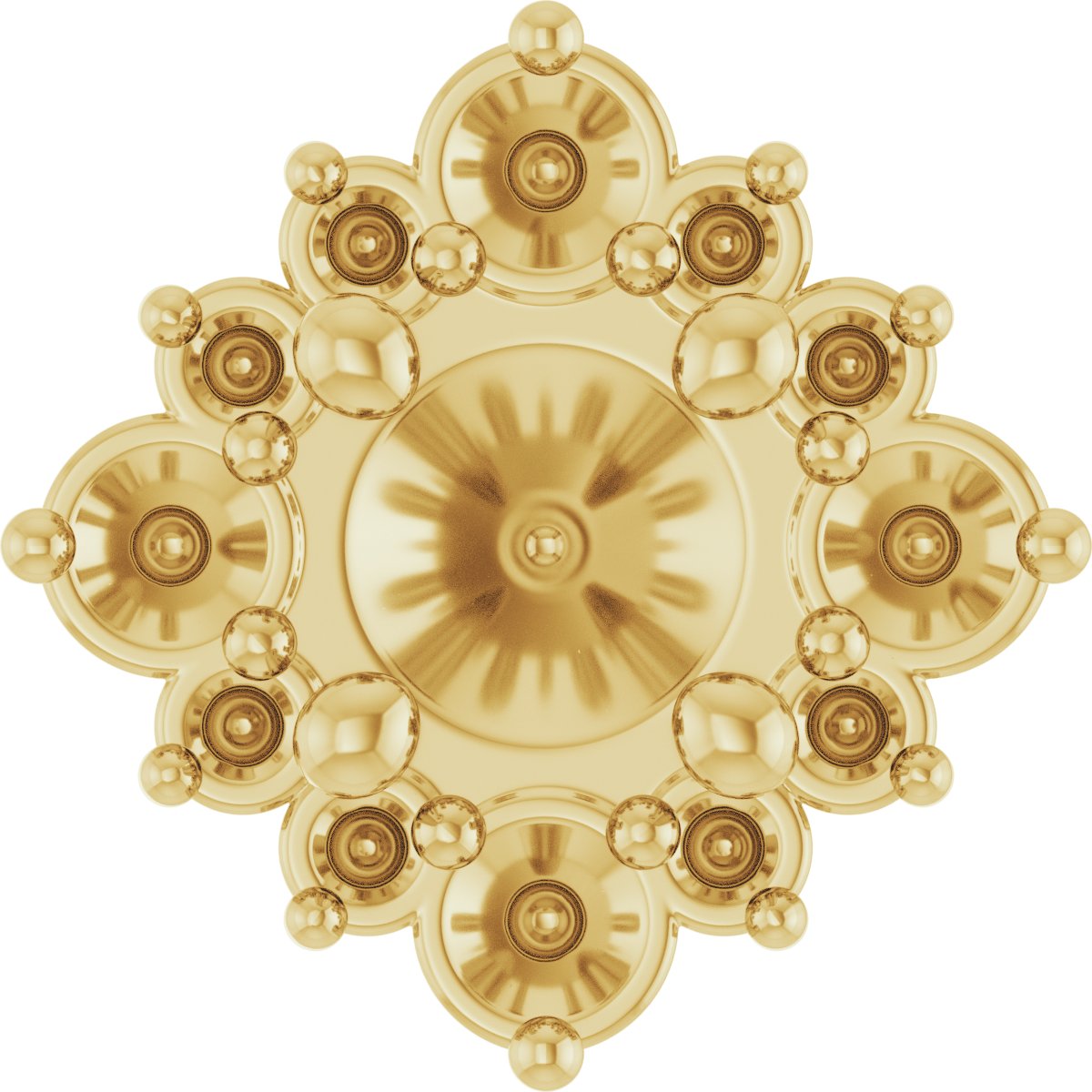 Round Halo-Style Earring Setting