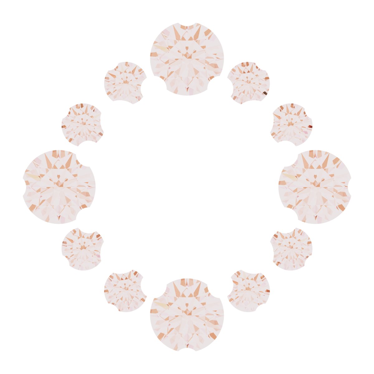 Round Halo-Style Earring Setting