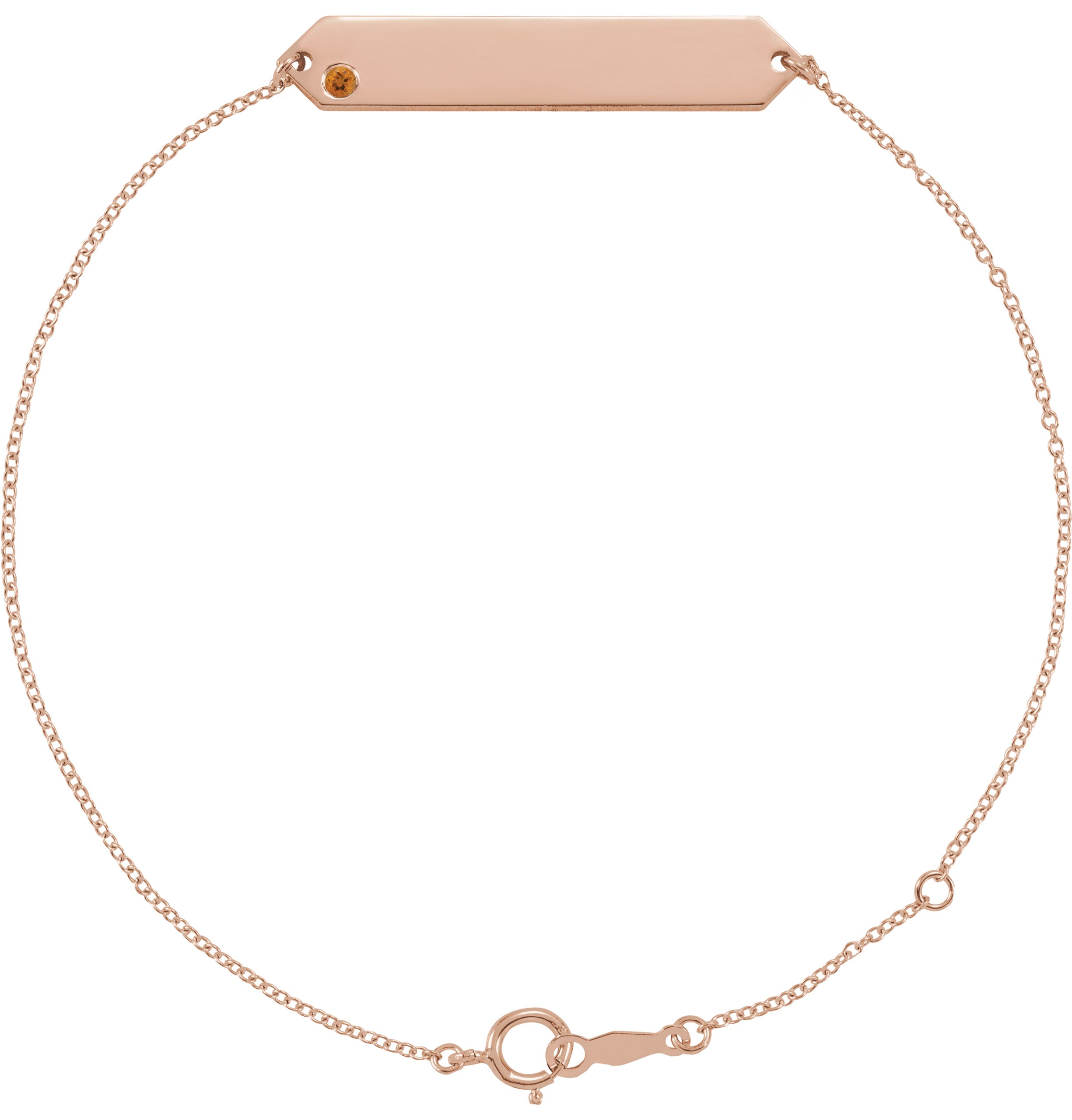 14K Rose Natural Citrine Geometric 7-8