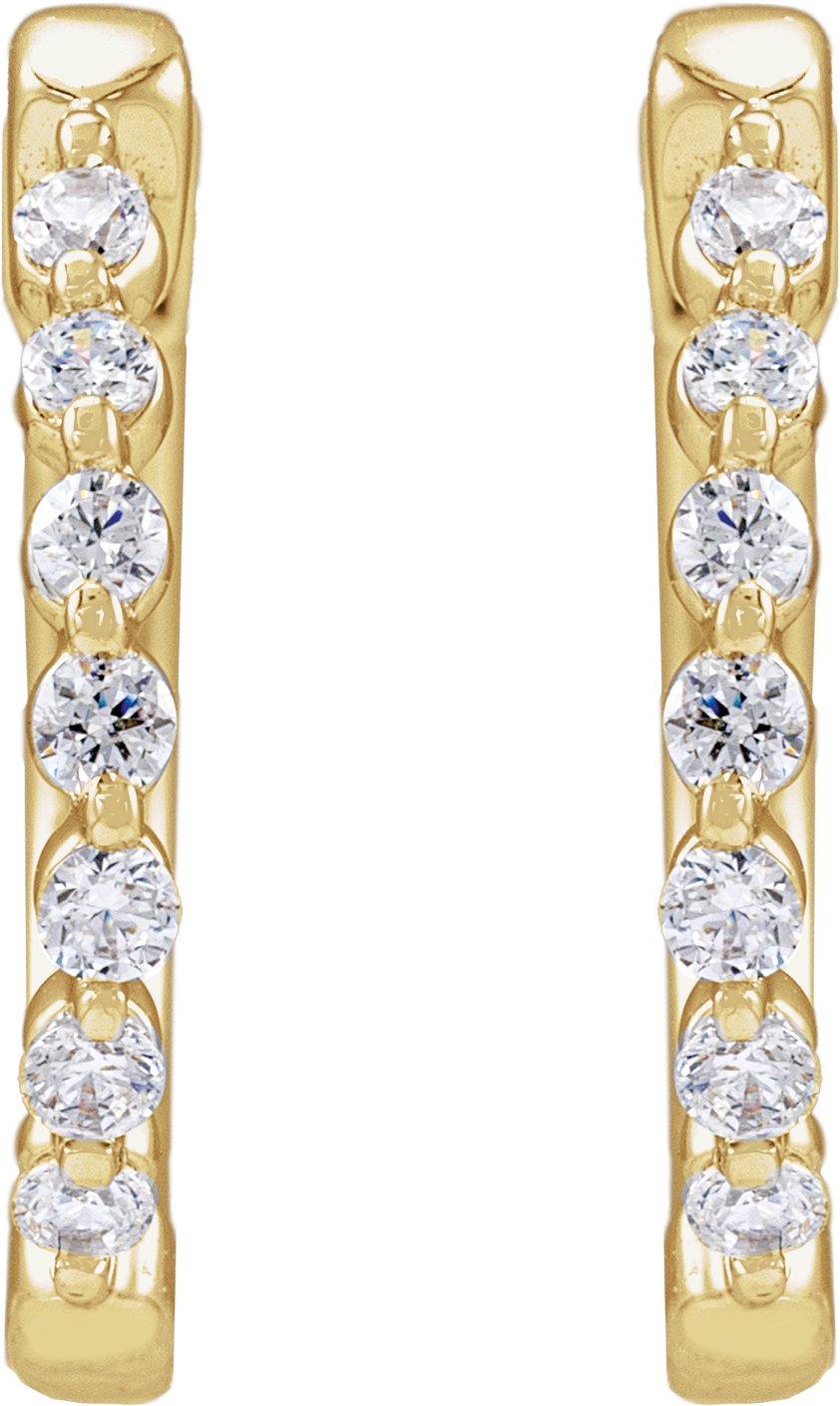 Alternative view of Lab-Grown Diamond Hoop Earrings