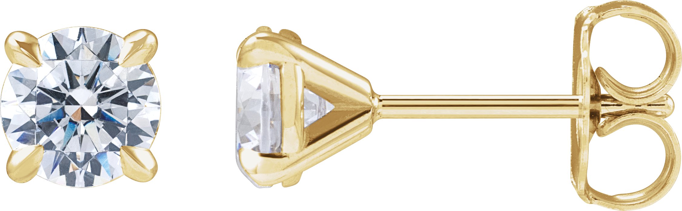 Round Cocktail-Style Stud Earrings