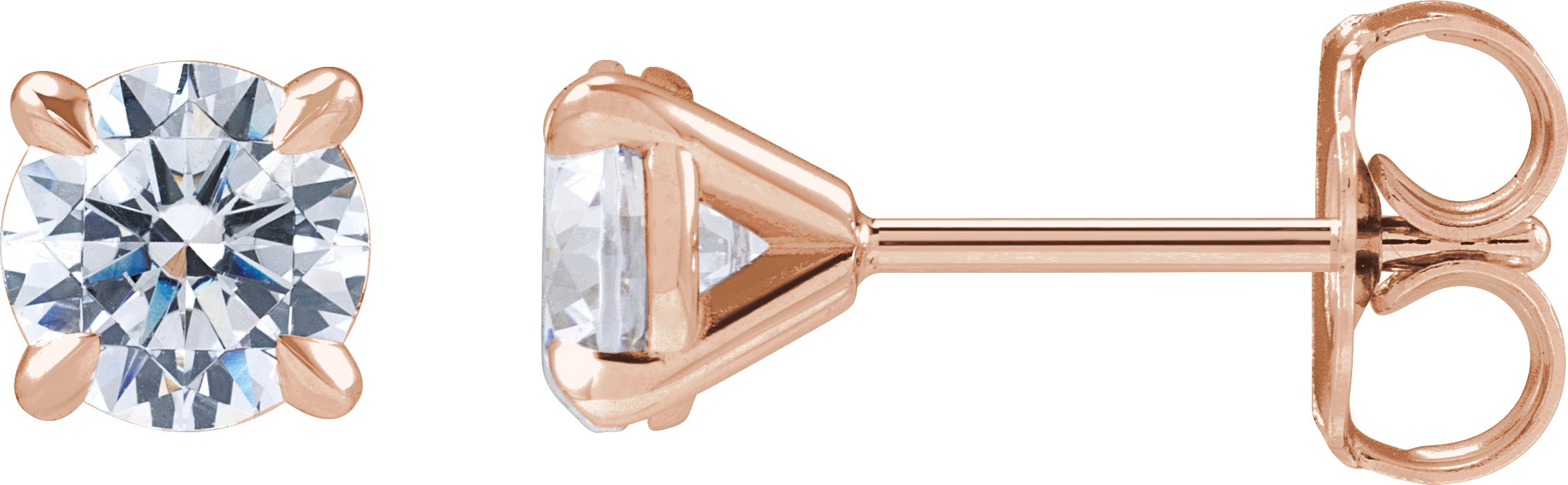 Round Cocktail-Style Stud Earrings
