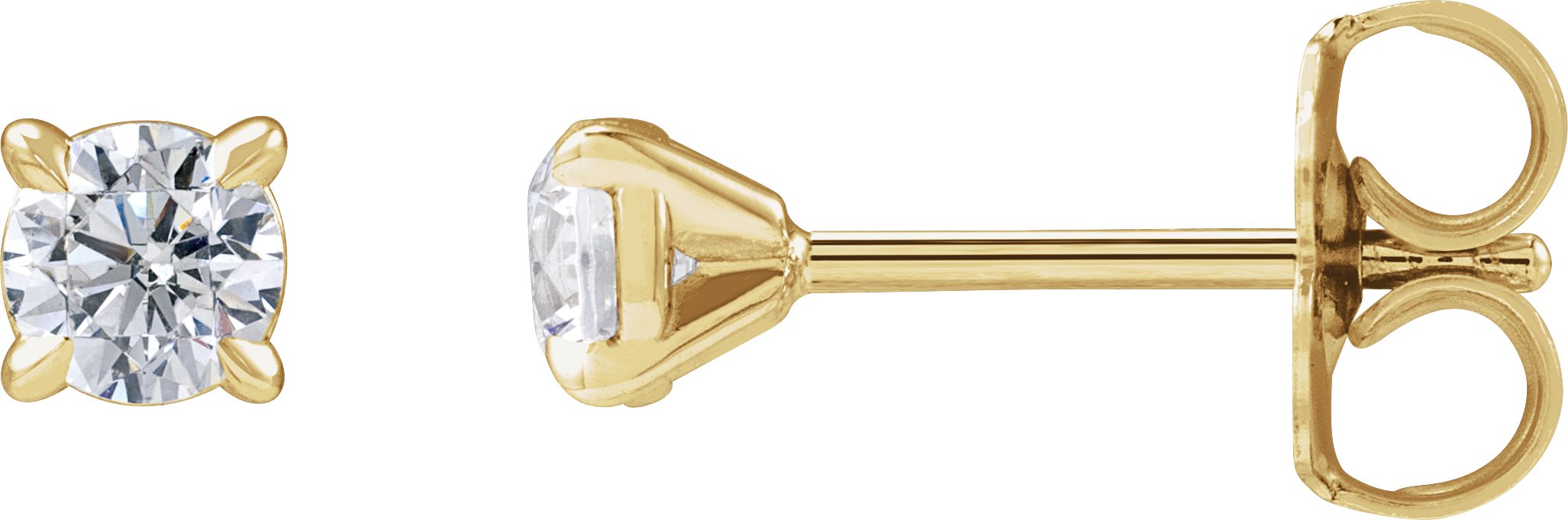 Round Cocktail-Style Stud Earrings