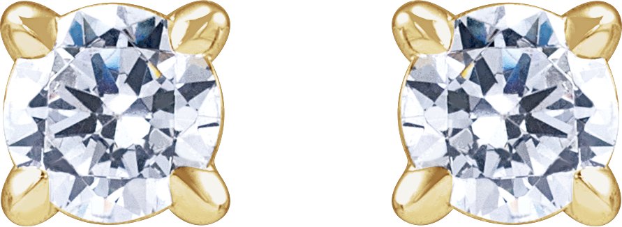 Alternative view of Round Cocktail-Style Stud Earrings