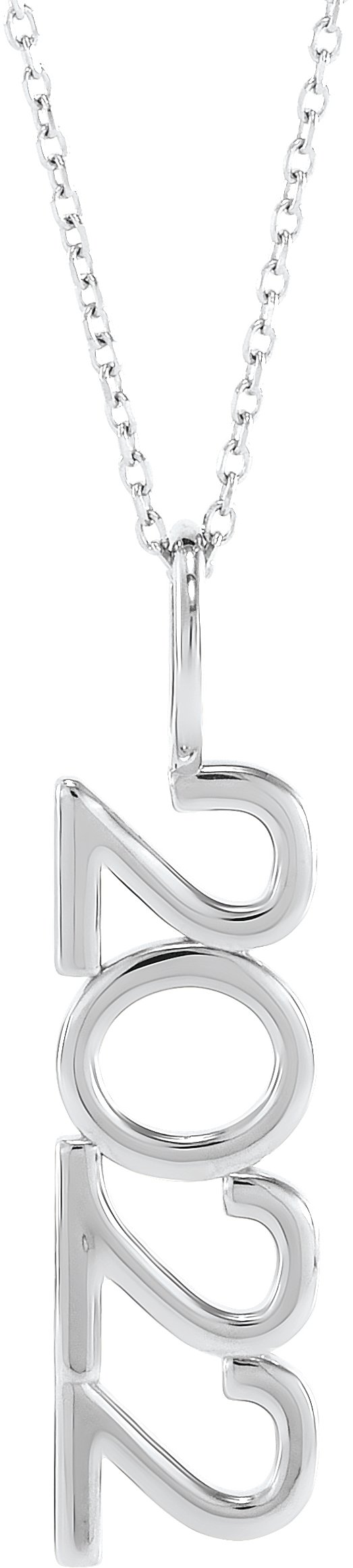 Sterling Silver 2022 Year 16-18" Necklace
