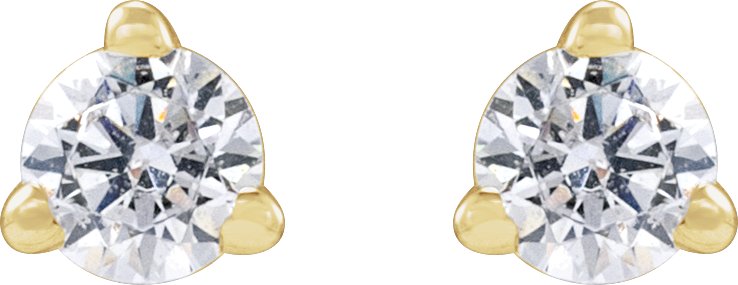 Alternative view of Lab-Grown Diamond Stud Earrings