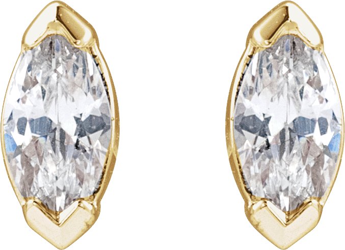 14K Yellow 1/6 CTW Lab-Grown Diamond Stud Earrings-2
