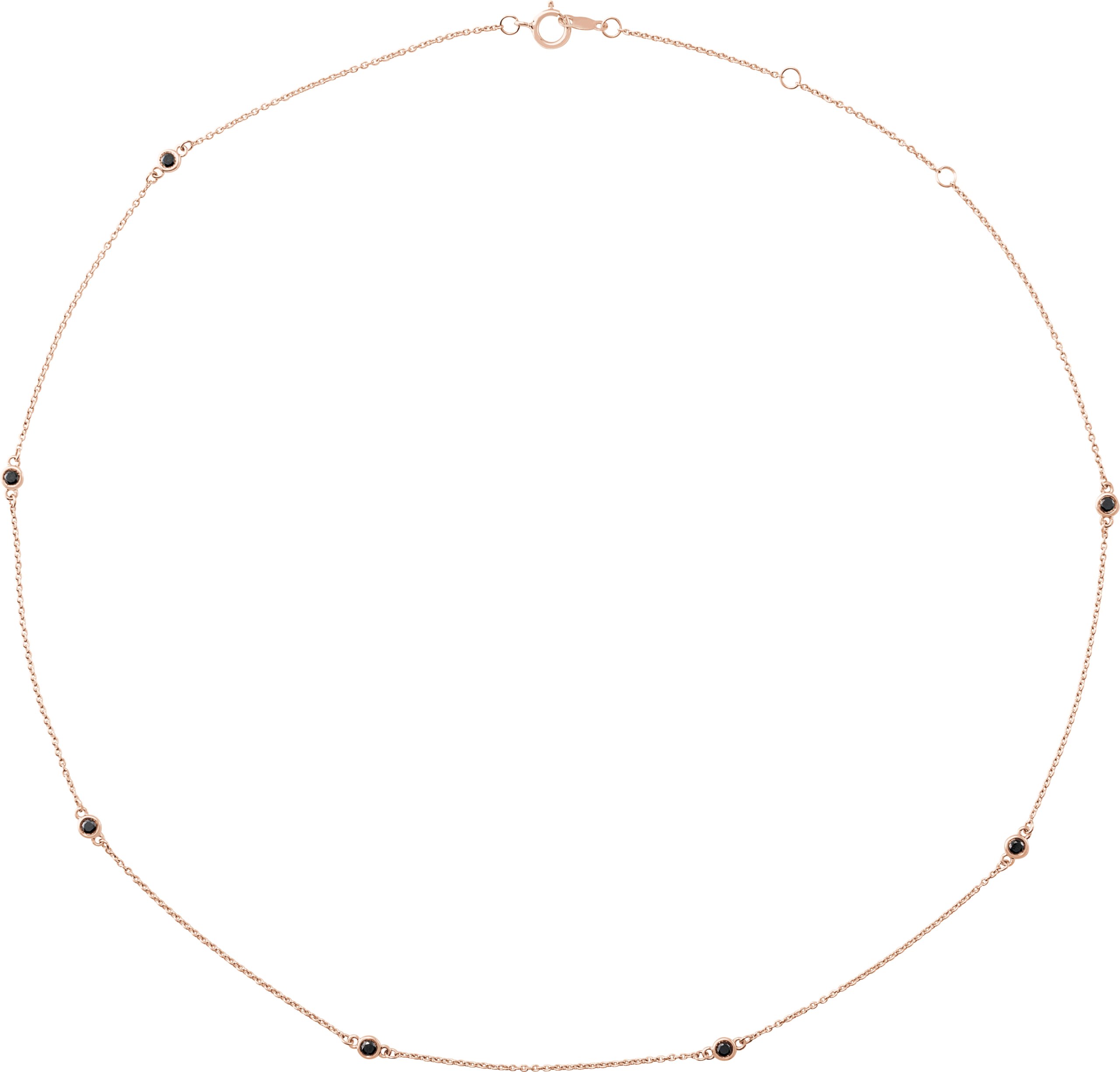 Bezel-Set Station Necklace