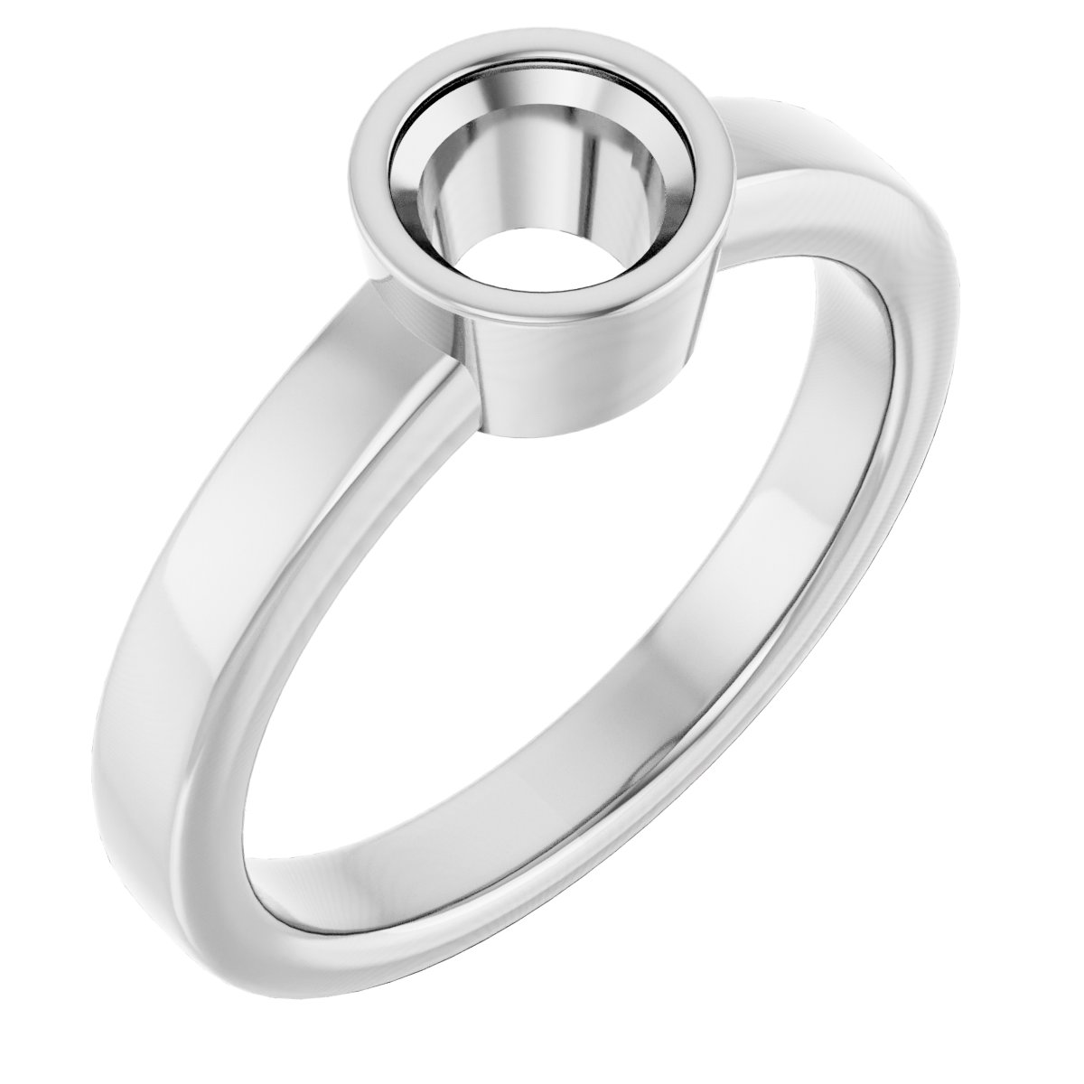 Bezel-Set Solitaire Ring