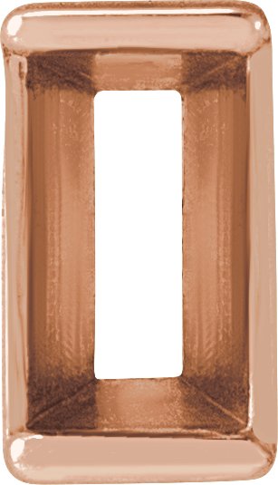 Straight Baguette Tapered Earring Setting