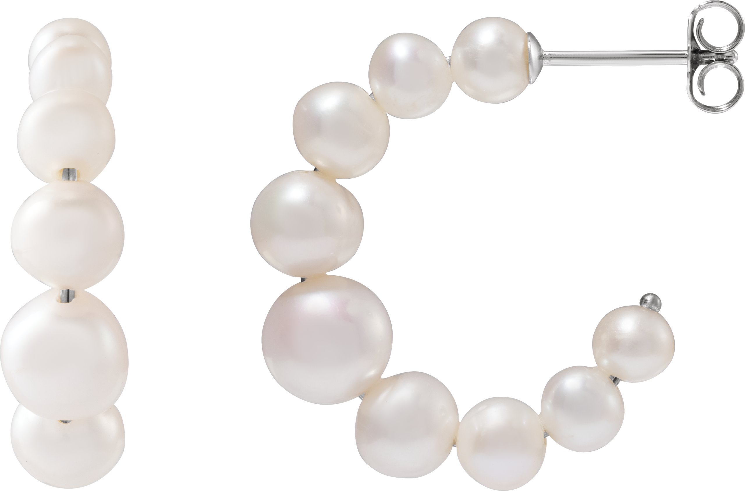 Pearl Hoop Earrings