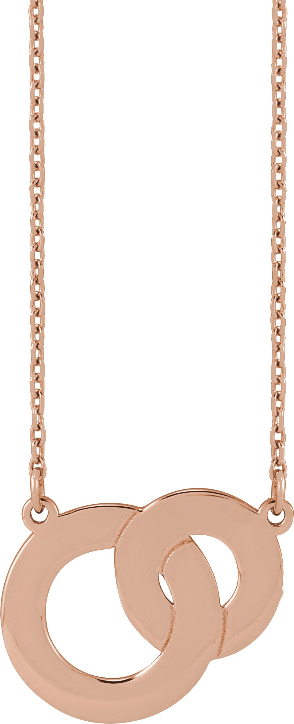 Engravable Interlocking Circles Necklace