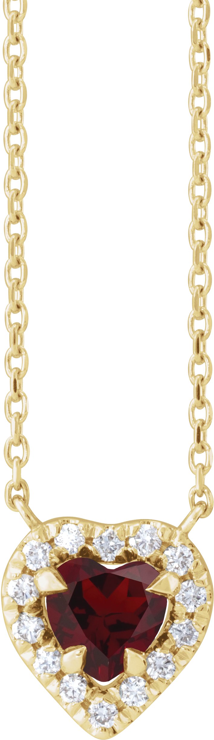 French-Set Solitaire Necklace