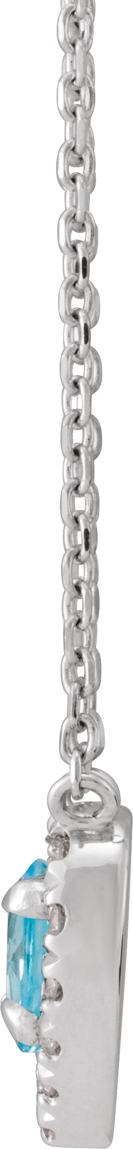 Alternative view of French-Set Solitaire Necklace