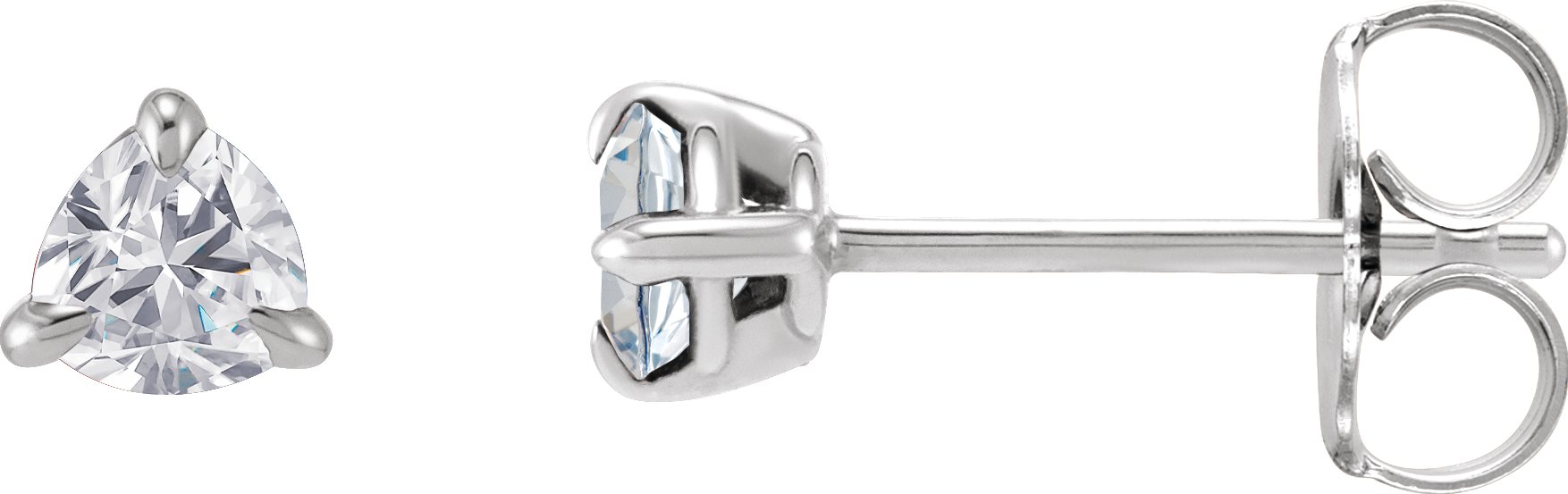 Trillion 3-Prong Claw Earrings